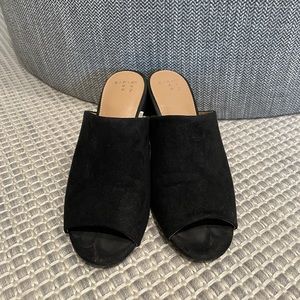 A New Day Black Mules Size 5.5